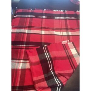 Loft Red Plaid Blanket Scarf Shall